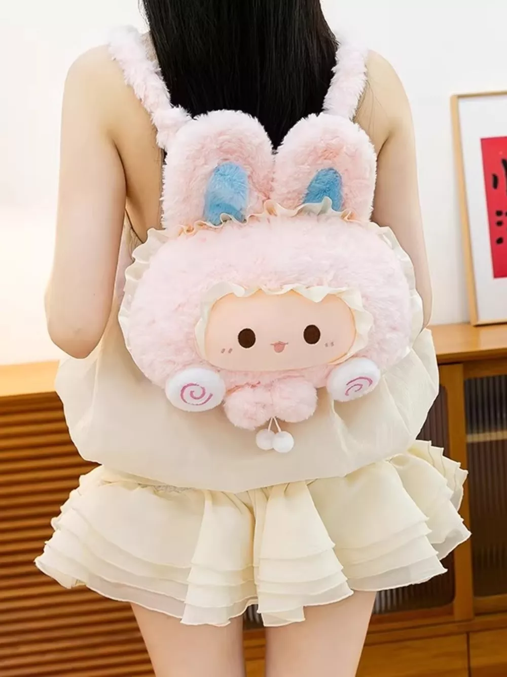 Cute Plush Bunny Backpack Bag, image 5