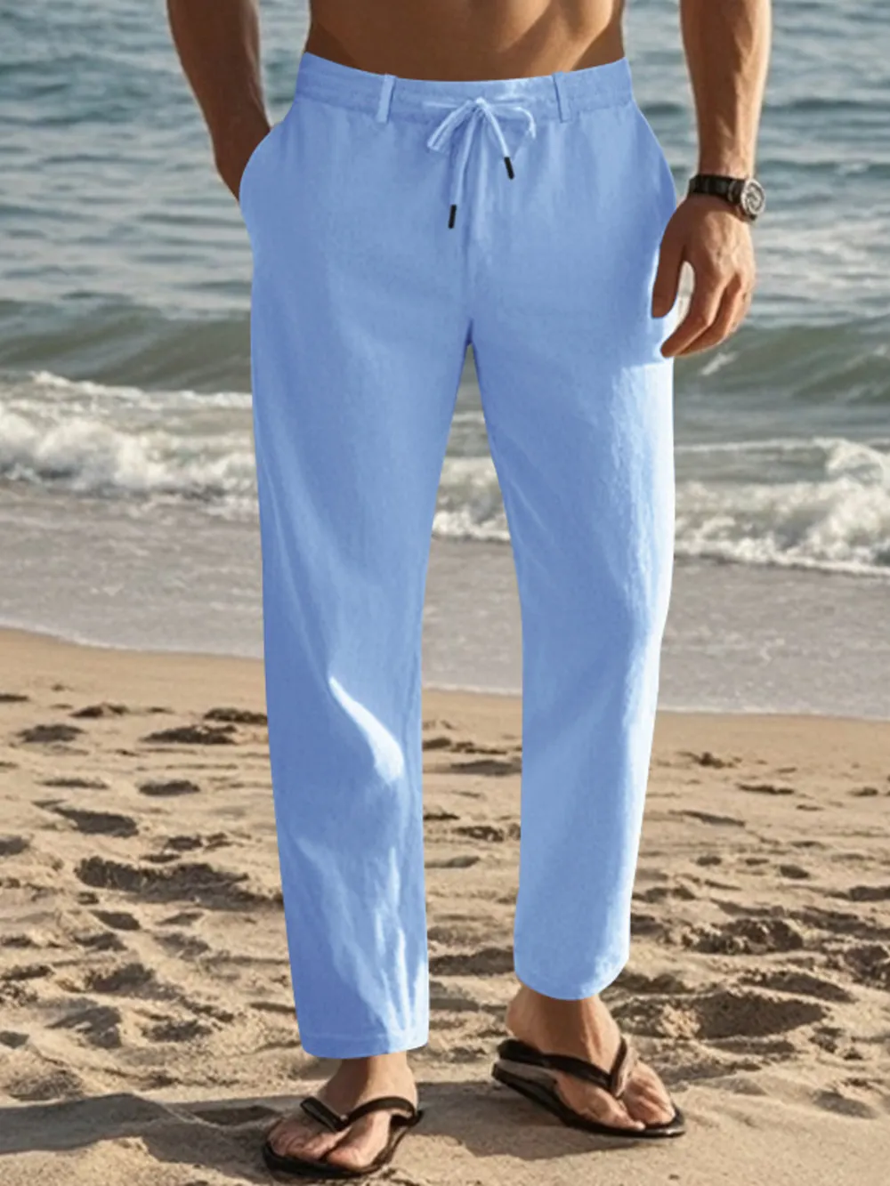 Men's Full Size Casual Drawstring Pants Plus Size, image 3