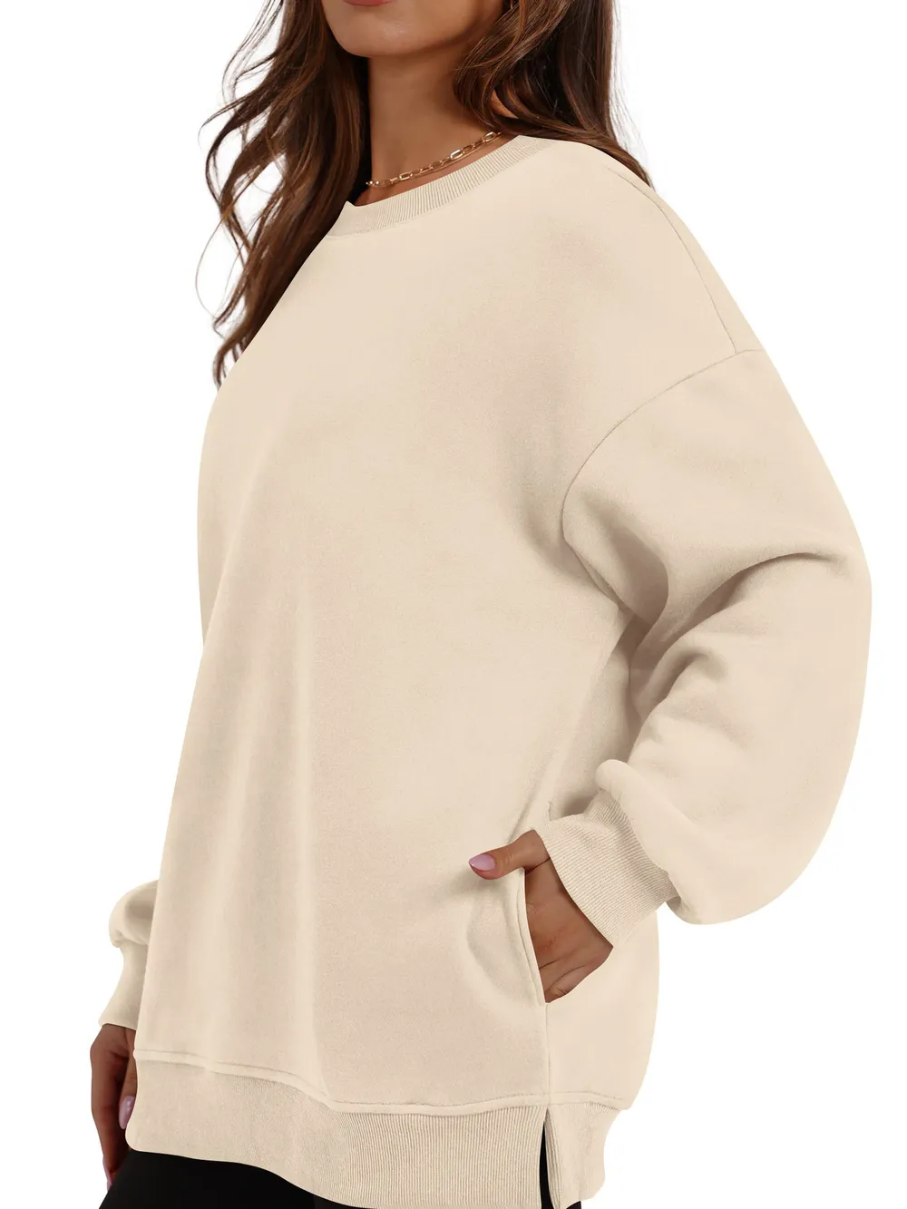Oversized Long Sleeve Crewneck Sweatshirt, image 13