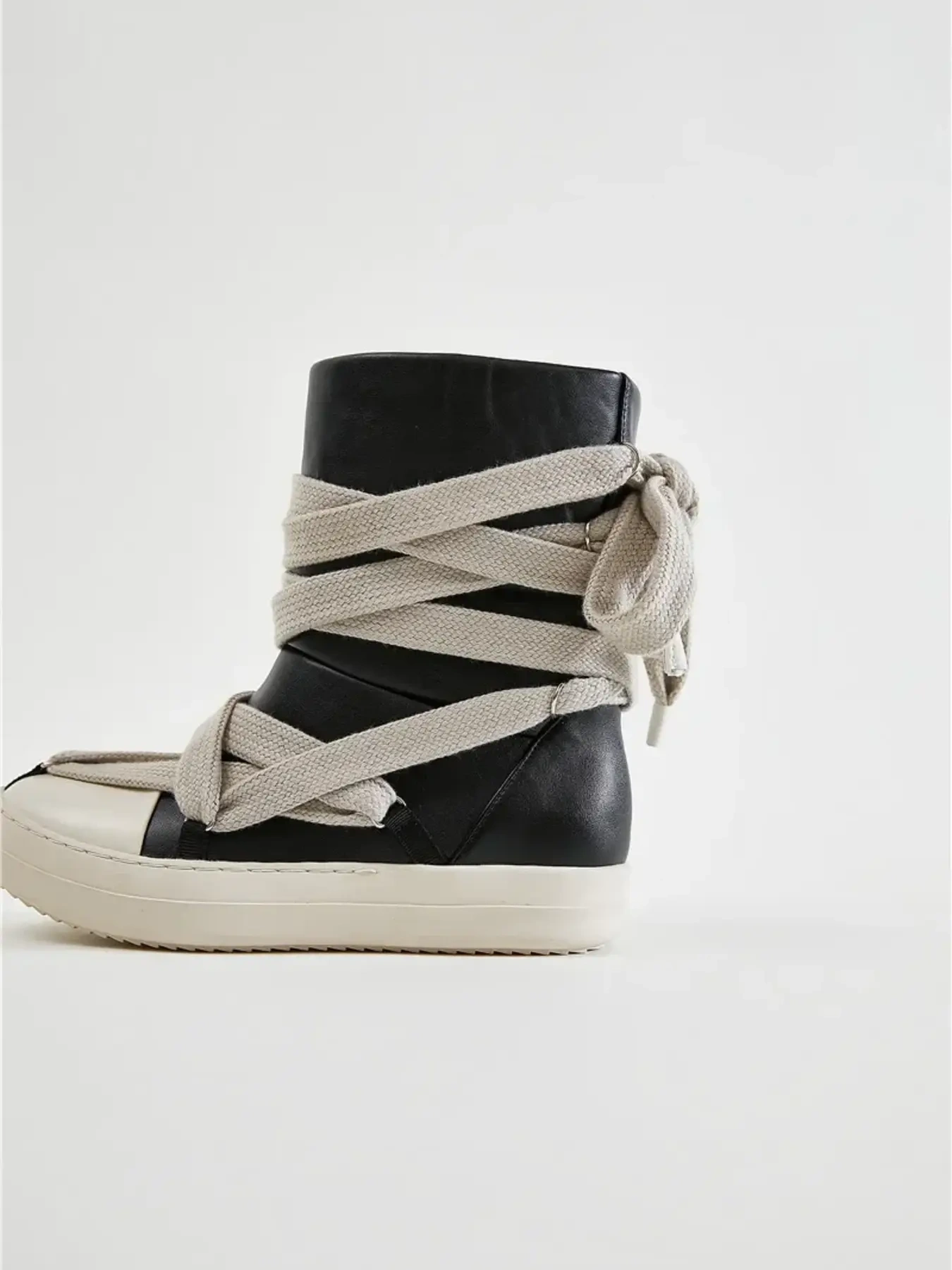 Lace-Up Round Neck Sneaker Boots, image 12