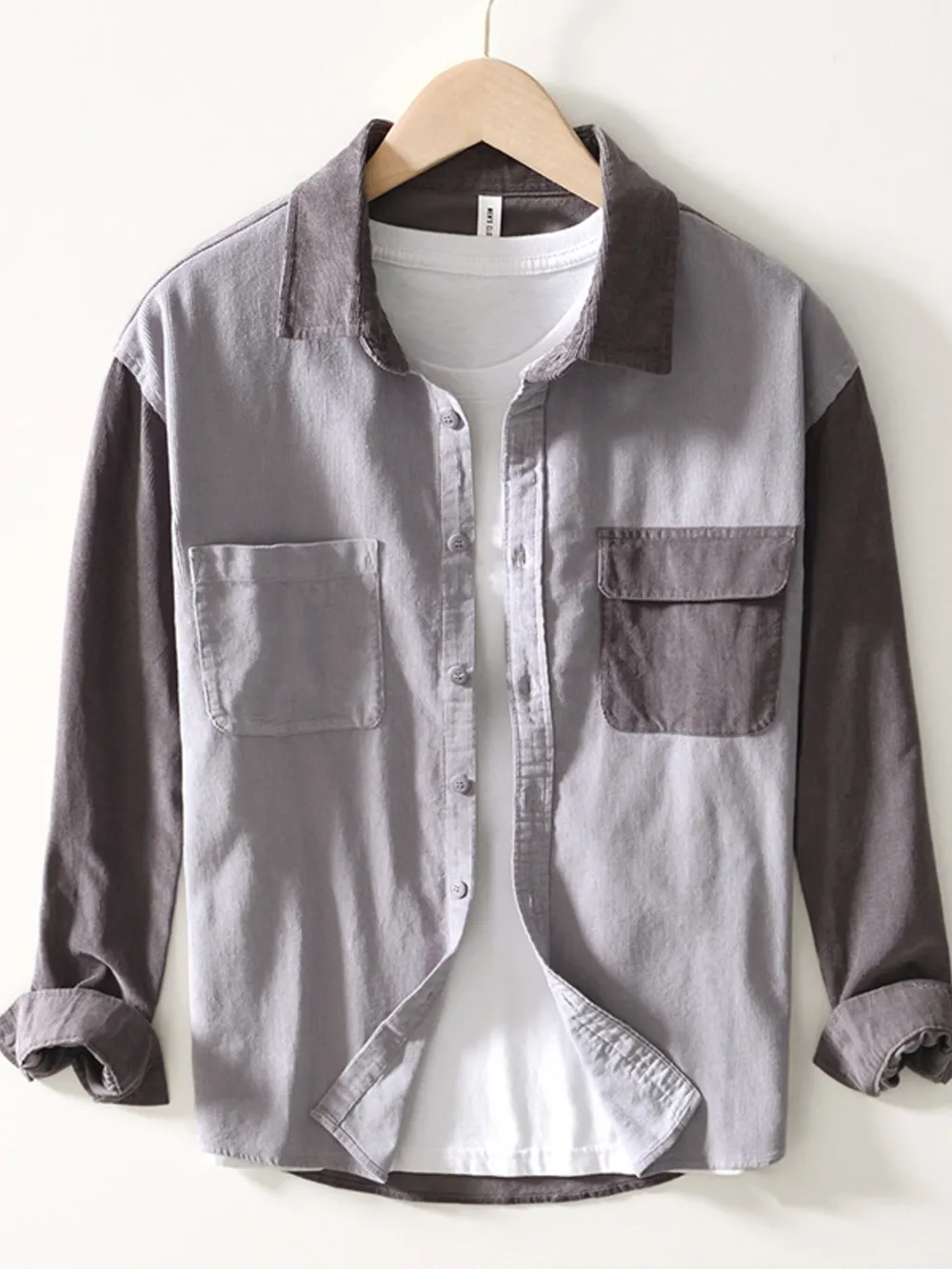 Men's Color Block Button Up Shirt