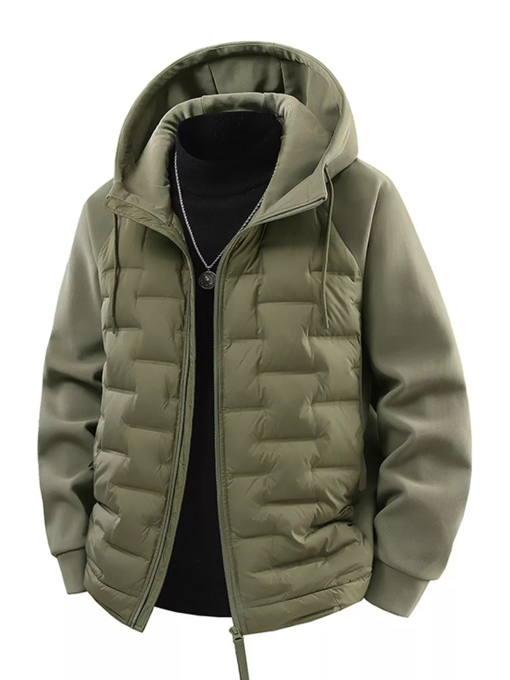 Men's Plus Size Hooded Padded Jacket, image 5