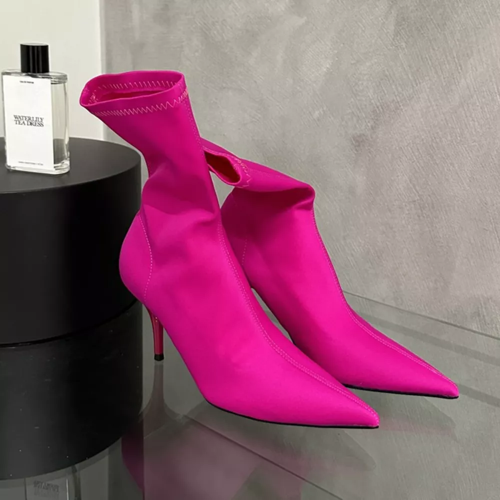Point Toe Mid Heel Boots, image 12