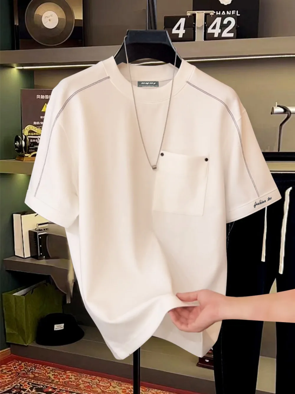 Men's Plus Size Round Neck Half Sleeve T-Shirt