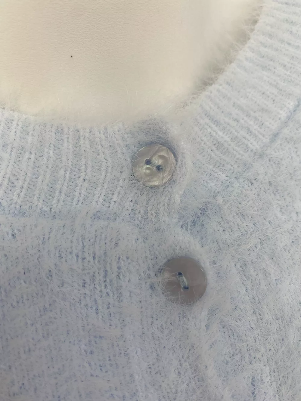 Soft Fuzzy Button-Down Cropped Cardigan, image 17