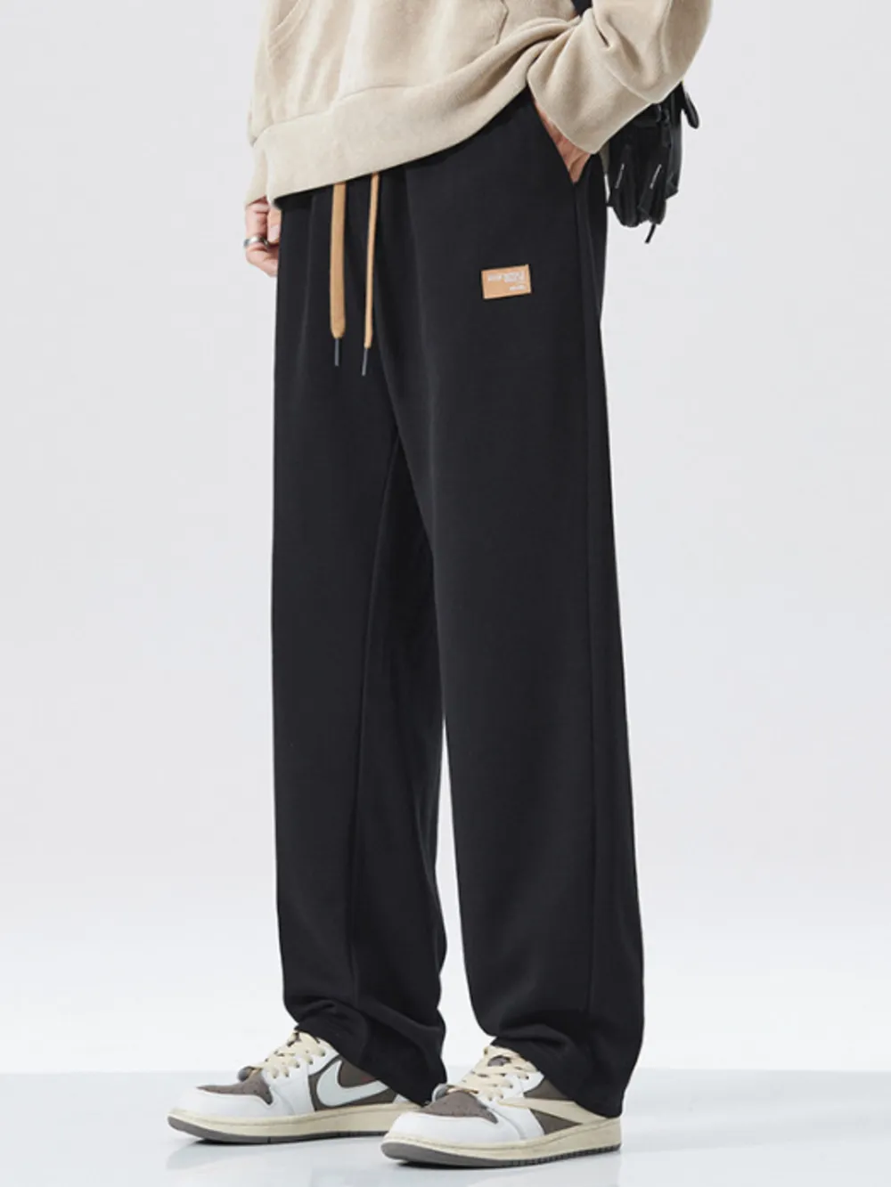 Men's Full Size Drawstring Wide Leg Pants Plus Size, image 4