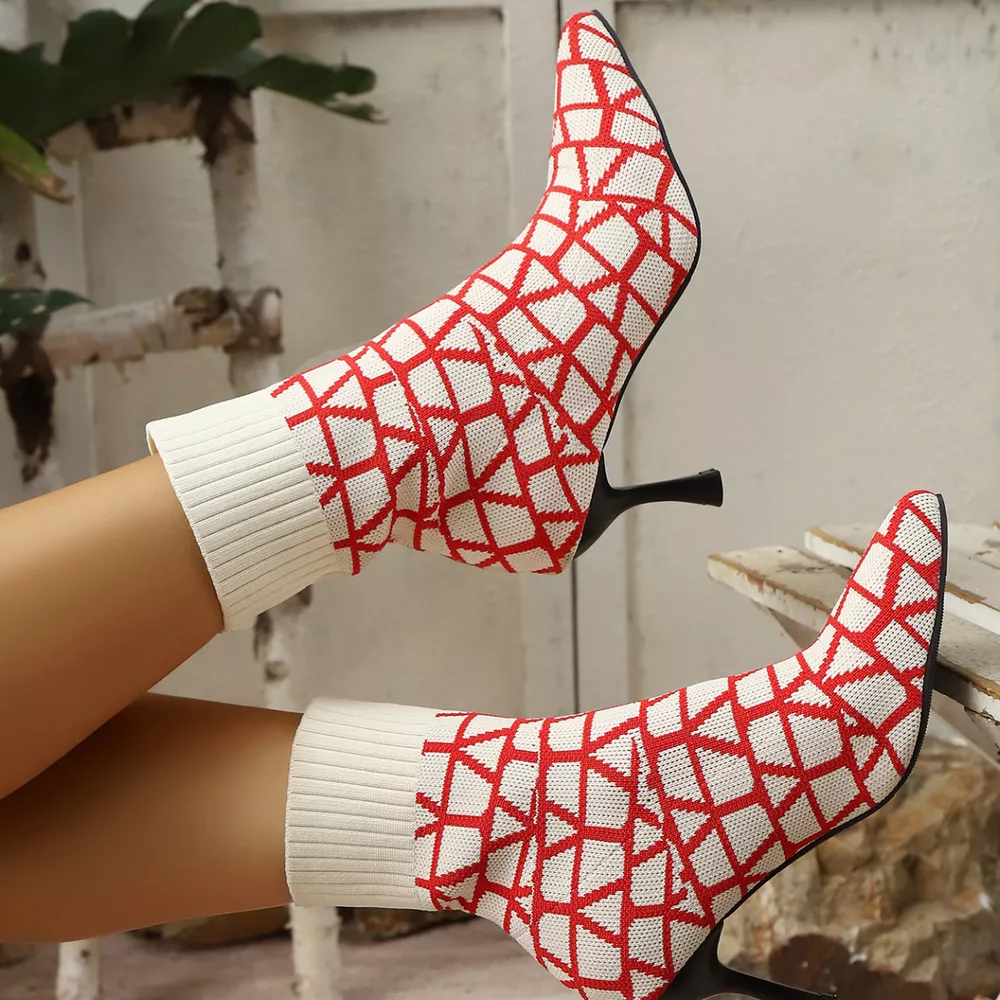Point Toe Flared Heel Boots, image 14