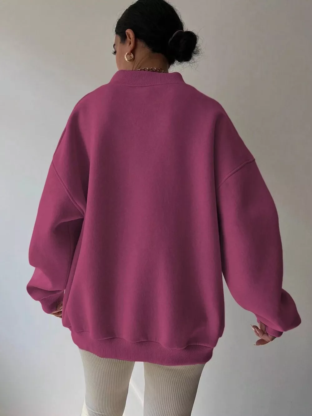 Dropped Shoulder Long Sleeve Oversized Sweatshirt, image 23
