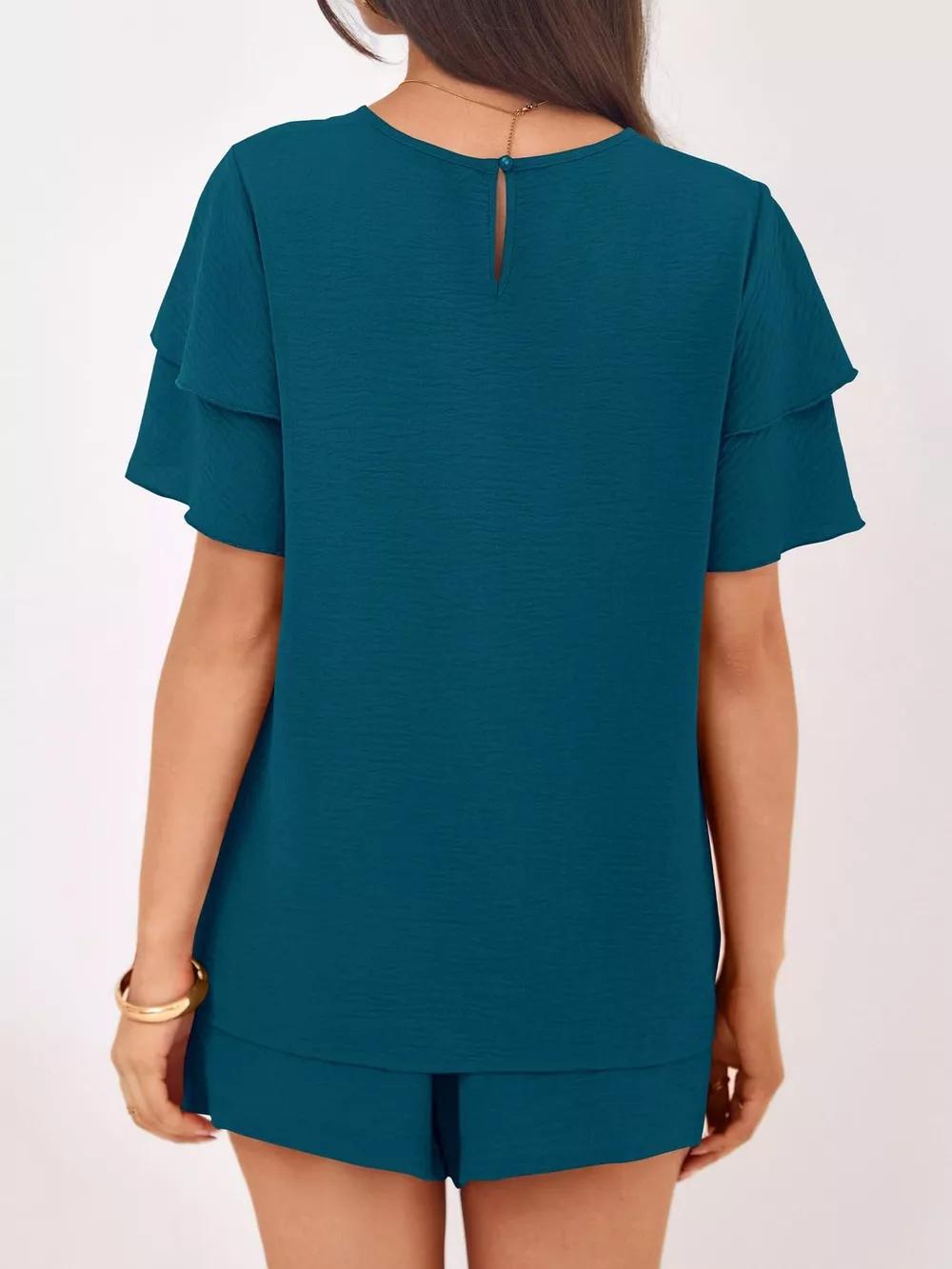 Ruffle Sleeve Top and Shorts Two-Piece Set, image 16