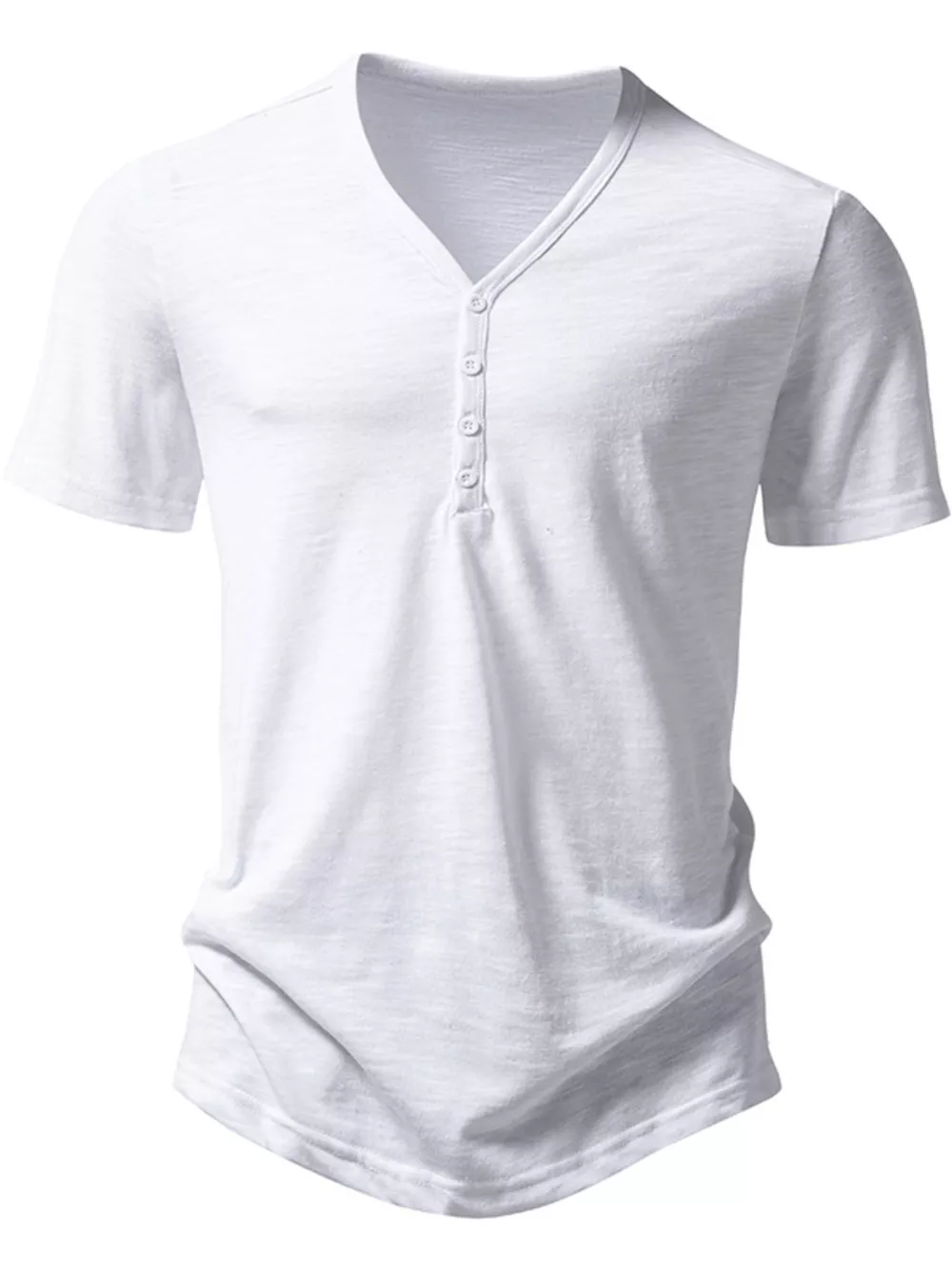 Men's Casual Button Detail T-Shirt, image 5