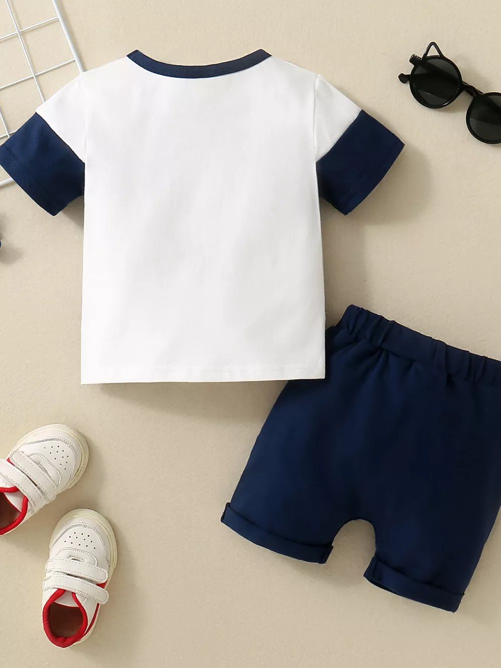 Children's Striped T-shirt and Shorts Set, image 5