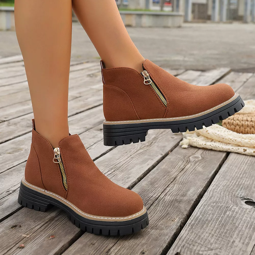Side Zipper Ankle Boots, image 3