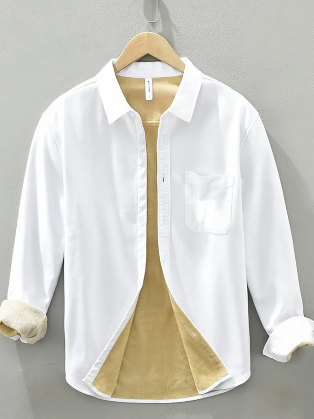 Men's Plus Size Button Up Long Sleeve Shirt, image 5