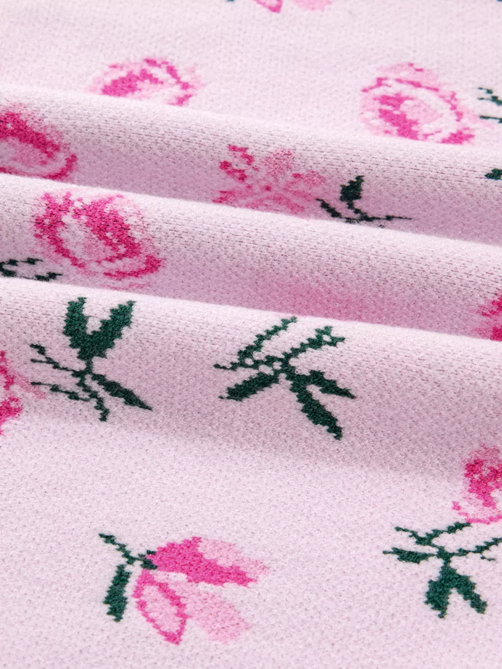 Floral Drop Shoulder Cropped Sweater, image 4