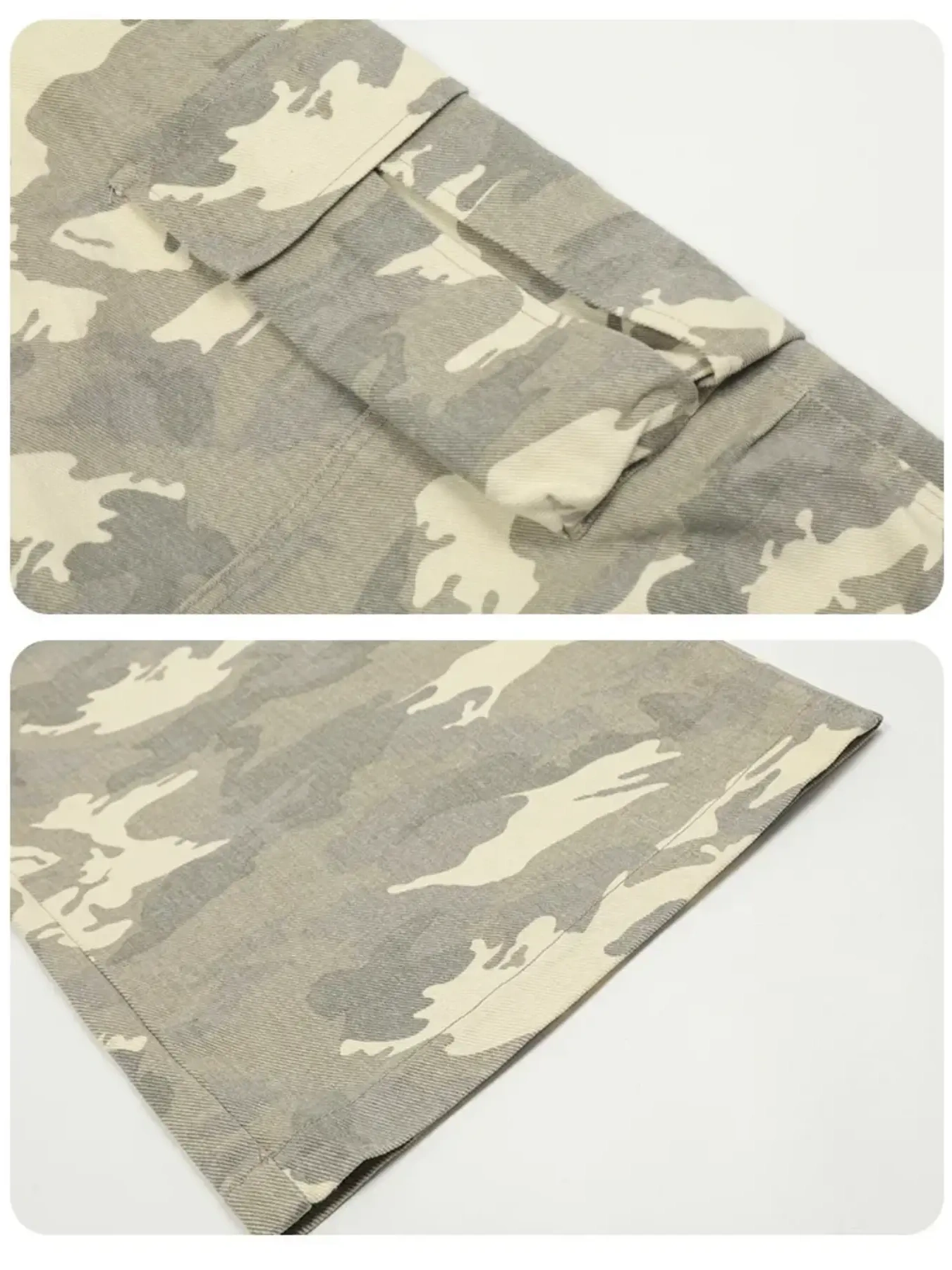 Men's Camouflage Cargo Pants with Chain Detail, image 4