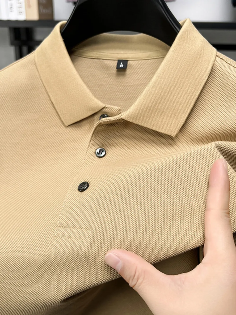 Men's Full Size Button Detail Short Sleeve Polo Plus Size, image 3