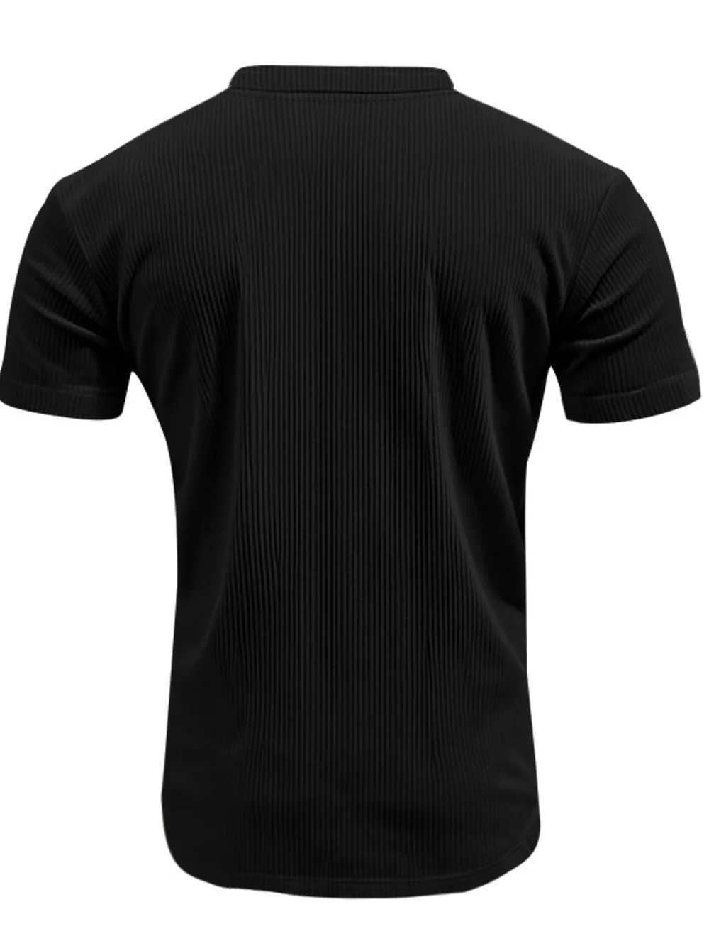Men's Full Size Ribbed V-Neck T-Shirt Plus Size, image 5