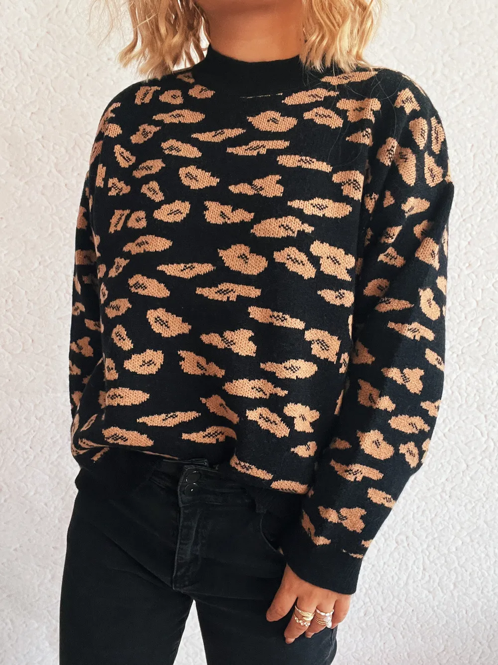 Mock Neck Long Sleeve Sweater, image 12