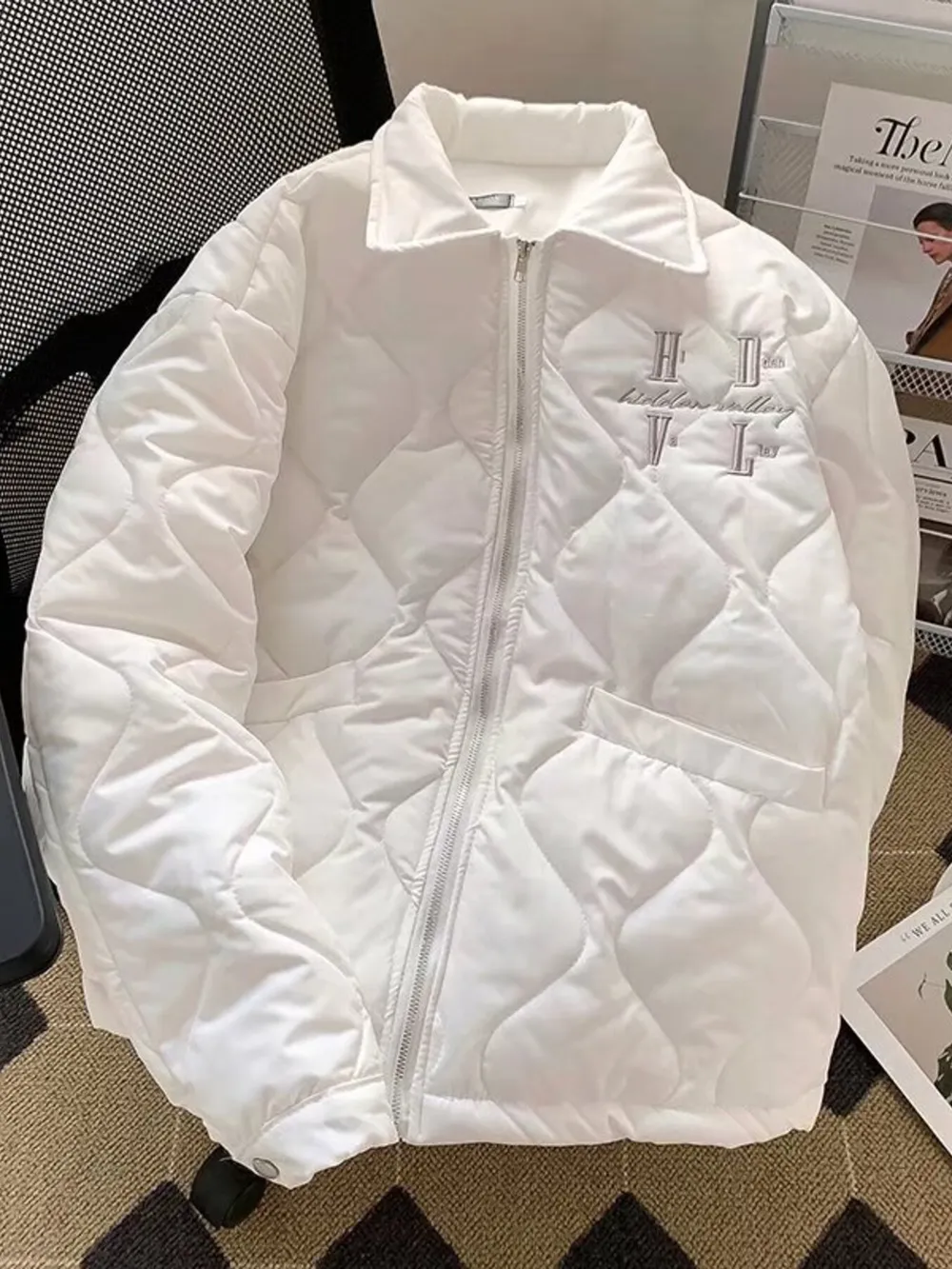 Men's Plus Size Quilted Zip-Up Outerwear, image 5