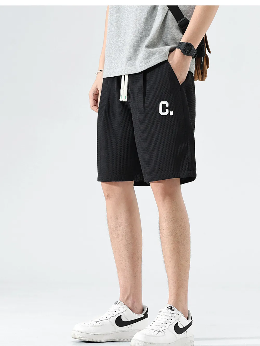 Men's Drawstring Pocketed Shorts, image 6