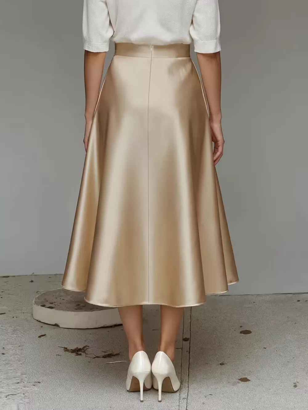Satin Midi Skirt, image 14