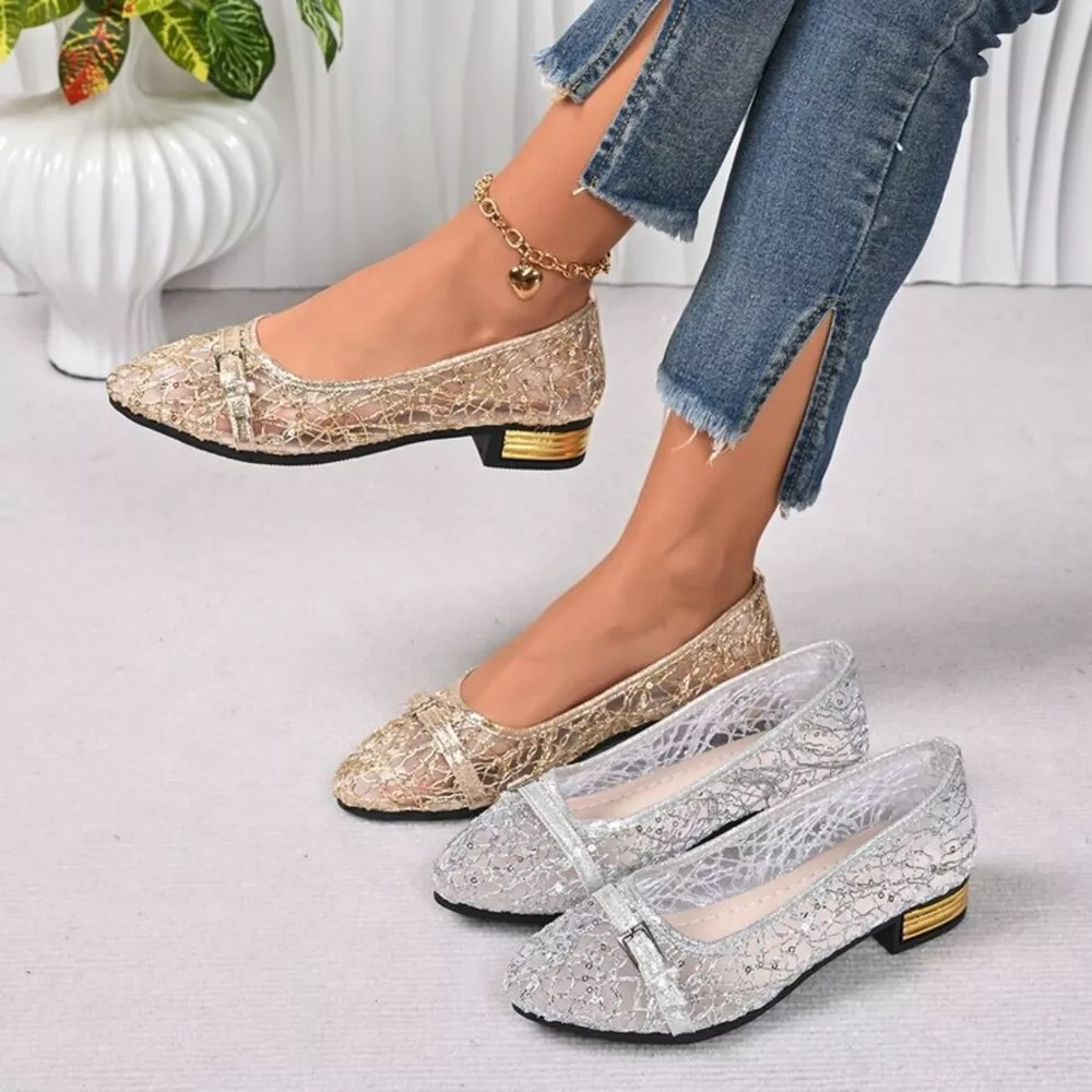 Point Toe Block Heels Loafers, image 2