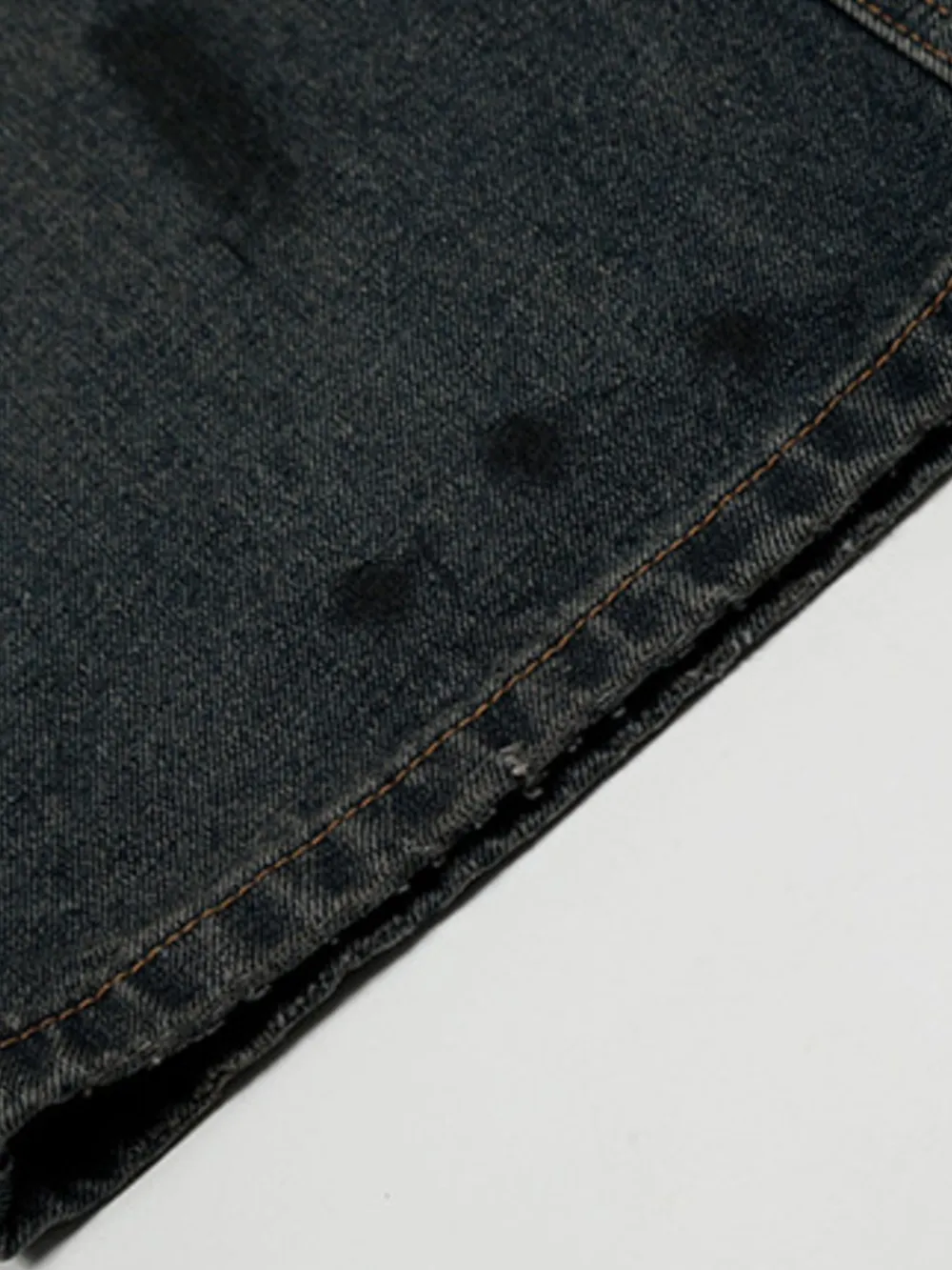 Men's High Waist Washed Jeans, image 5