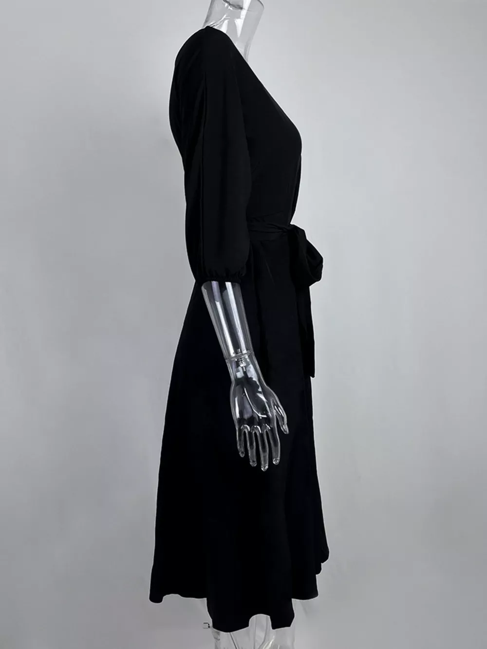 Boat Neck Tie Waist Dress, image 12