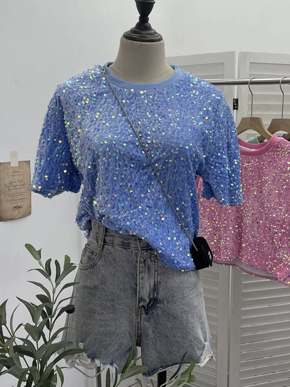 Sequin Short Sleeve T-Shirt, image 6