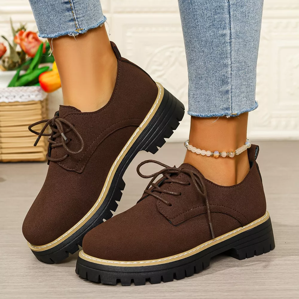 Round Toe Lace-Up Loafers, image 8