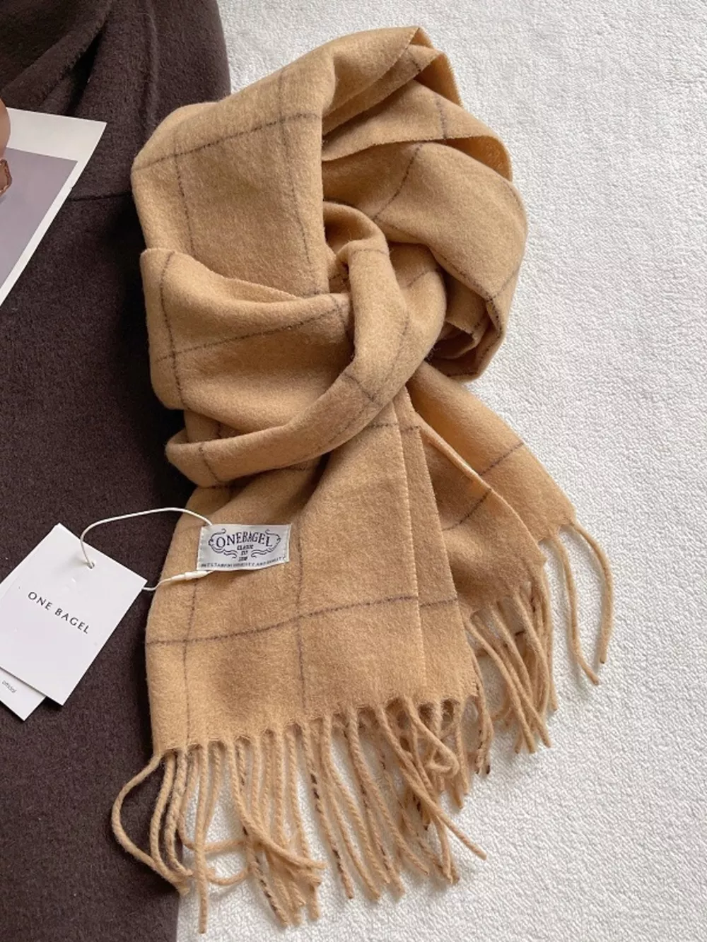 Plaid Fringe Scarf, image 4