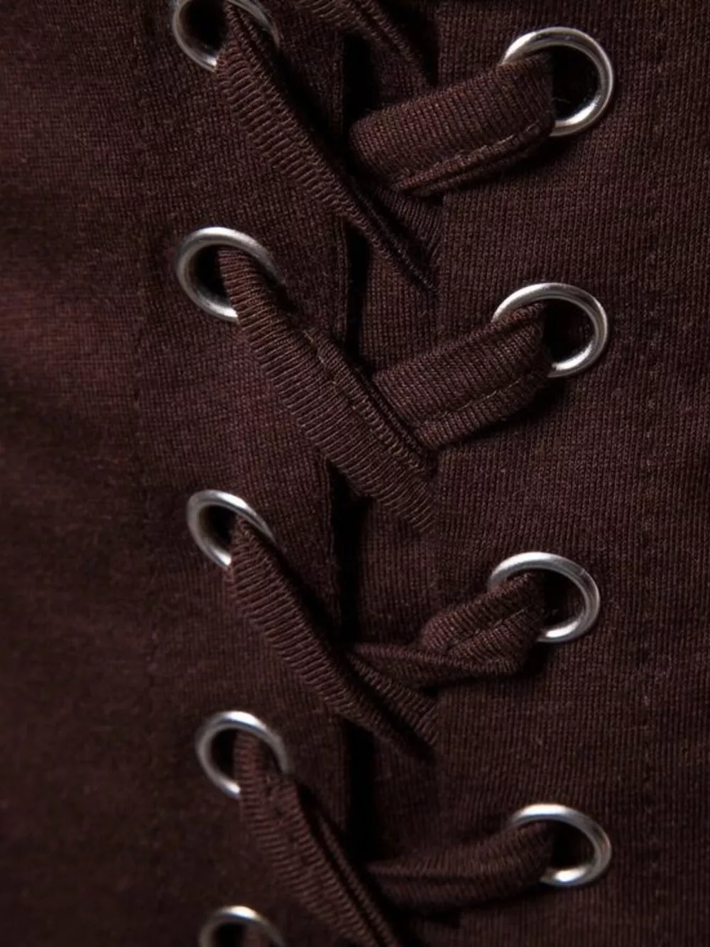 Men's Lace-Up Asymmetric Hem T-Shirt, image 23