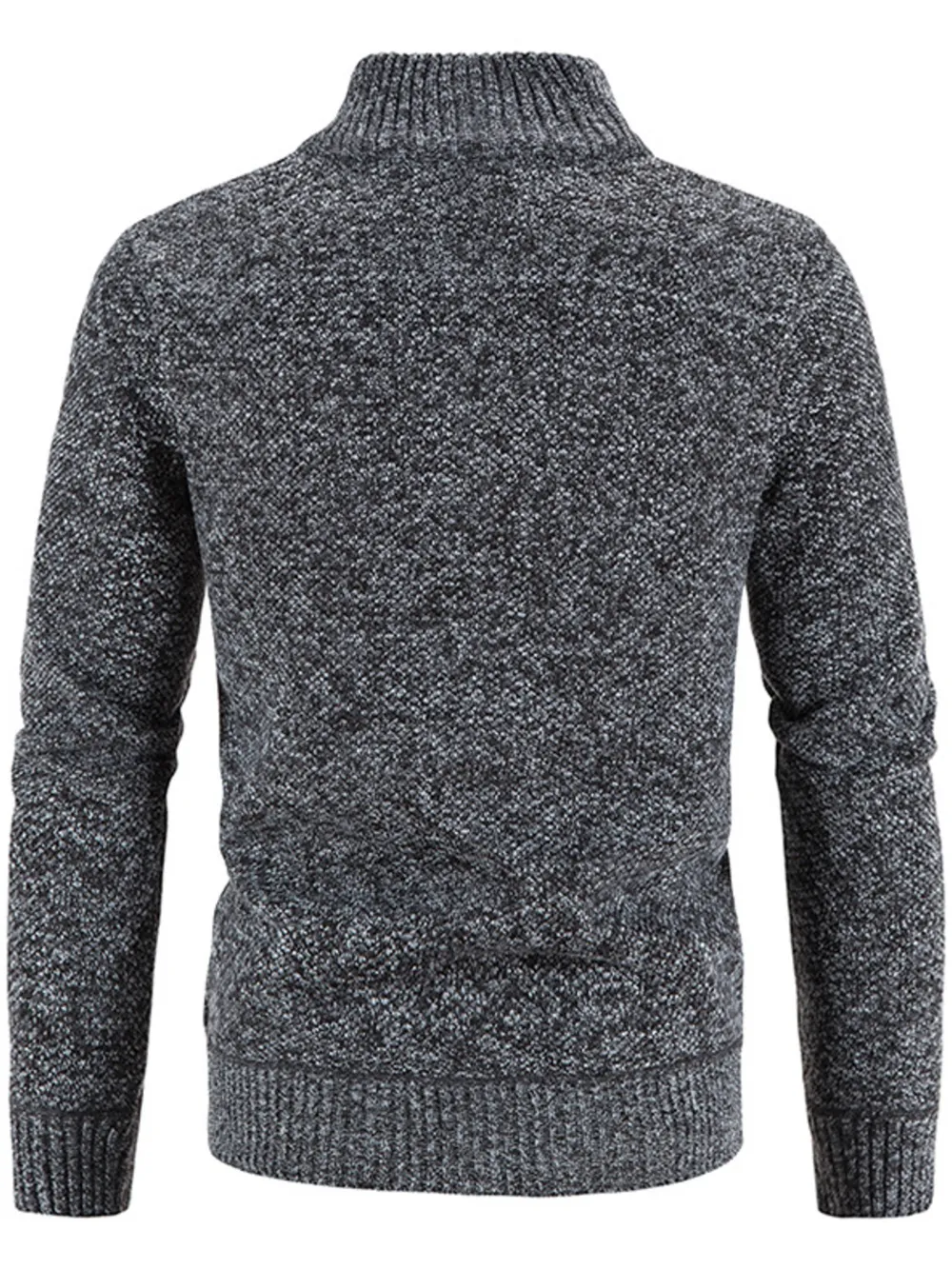 Men's Plus Size Zip-Up Sweater Cardigan with Stand Collar, image 21