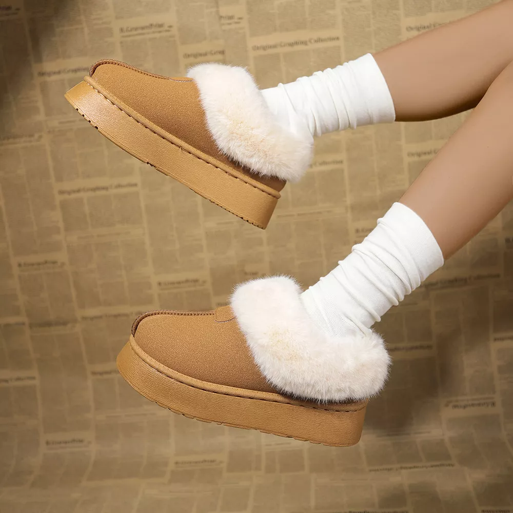 Fuzzy Platform Ankle Boots, image 8