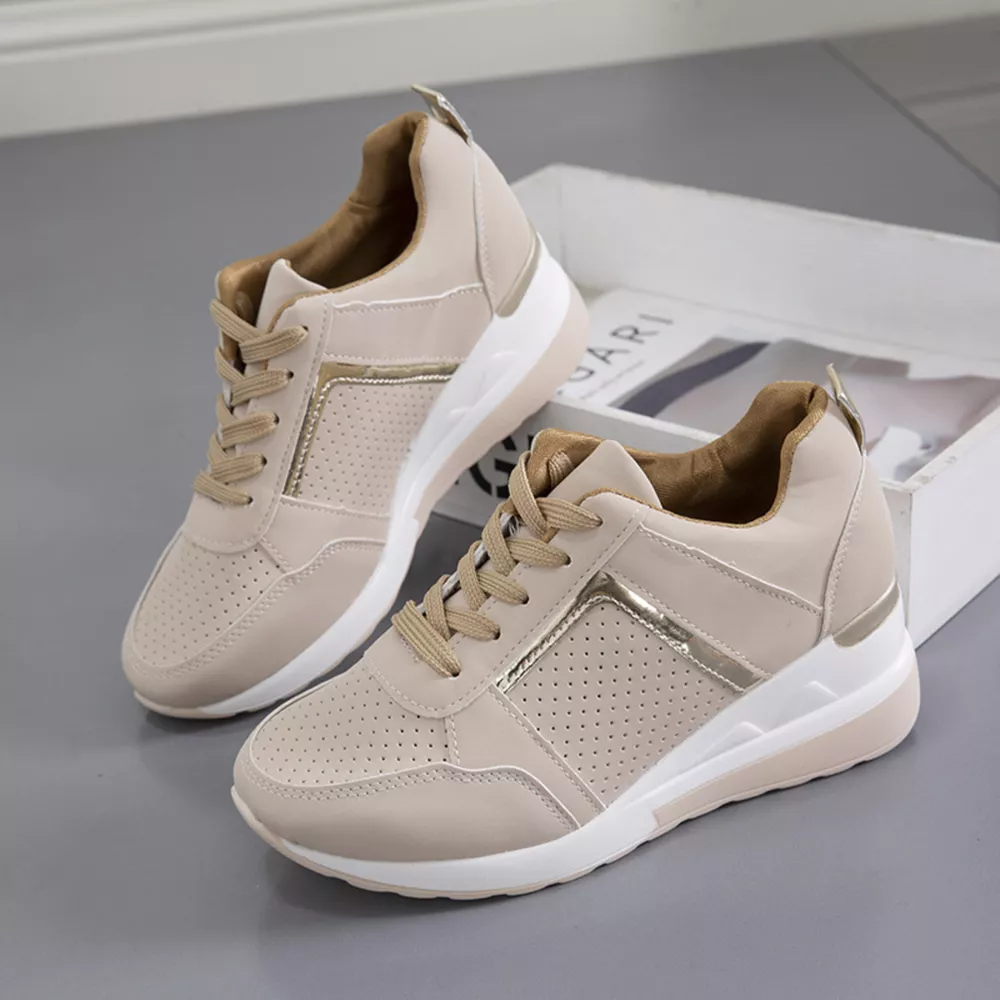 Lace Up Wedge Sneakers
