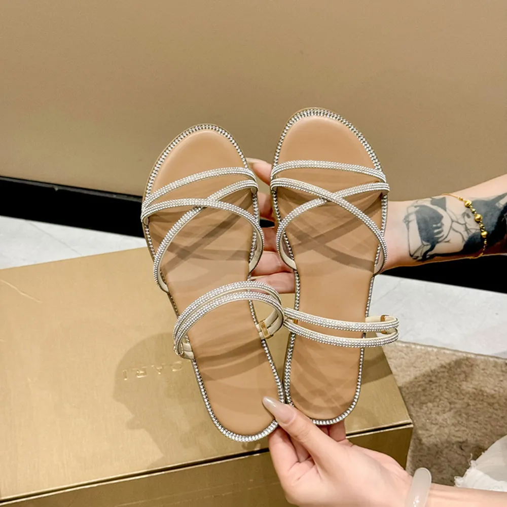 Open Toe Flats Sandals, image 11
