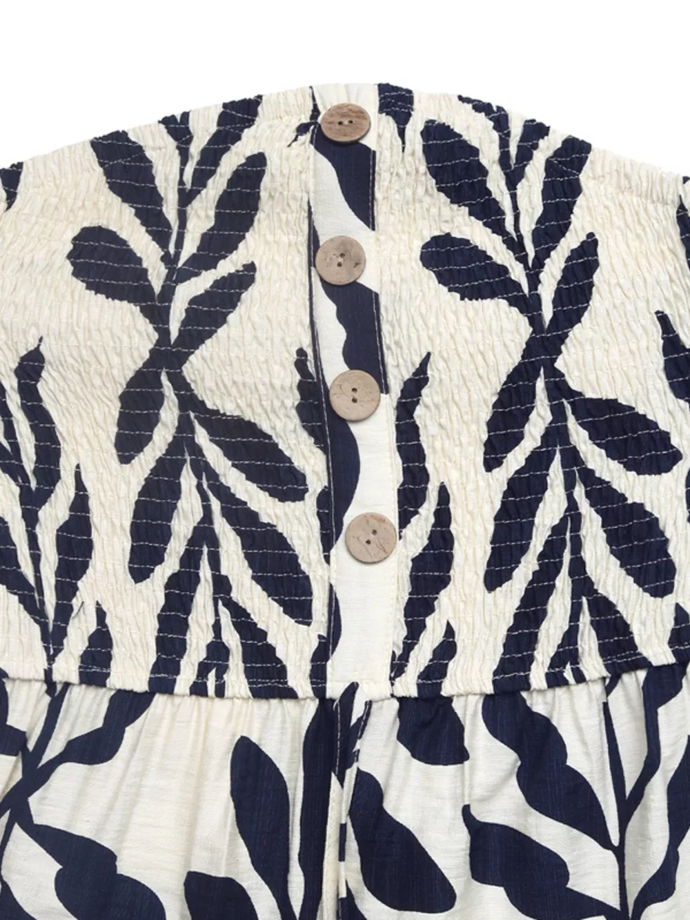 Smocked Printed Tube Romper, image 4