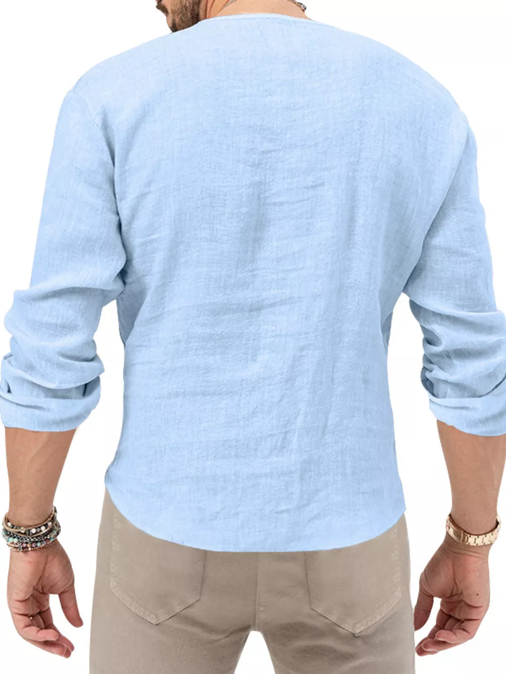 Men's Full Size Slim Fit Long Sleeve Blouse Plus Size, image 13
