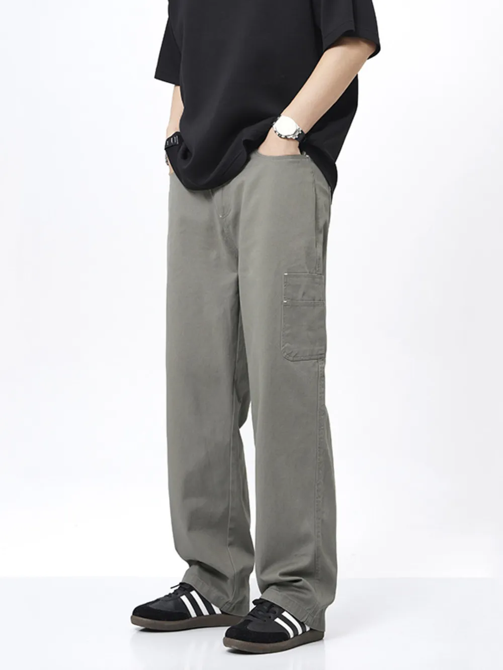 Men's Plus Size Wide Leg Pants, image 3