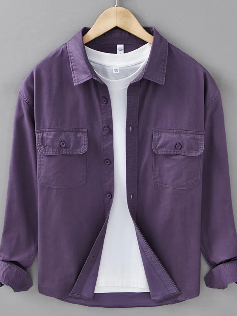 Men's Plus Size Button Up Long Sleeve Shirt, image 5