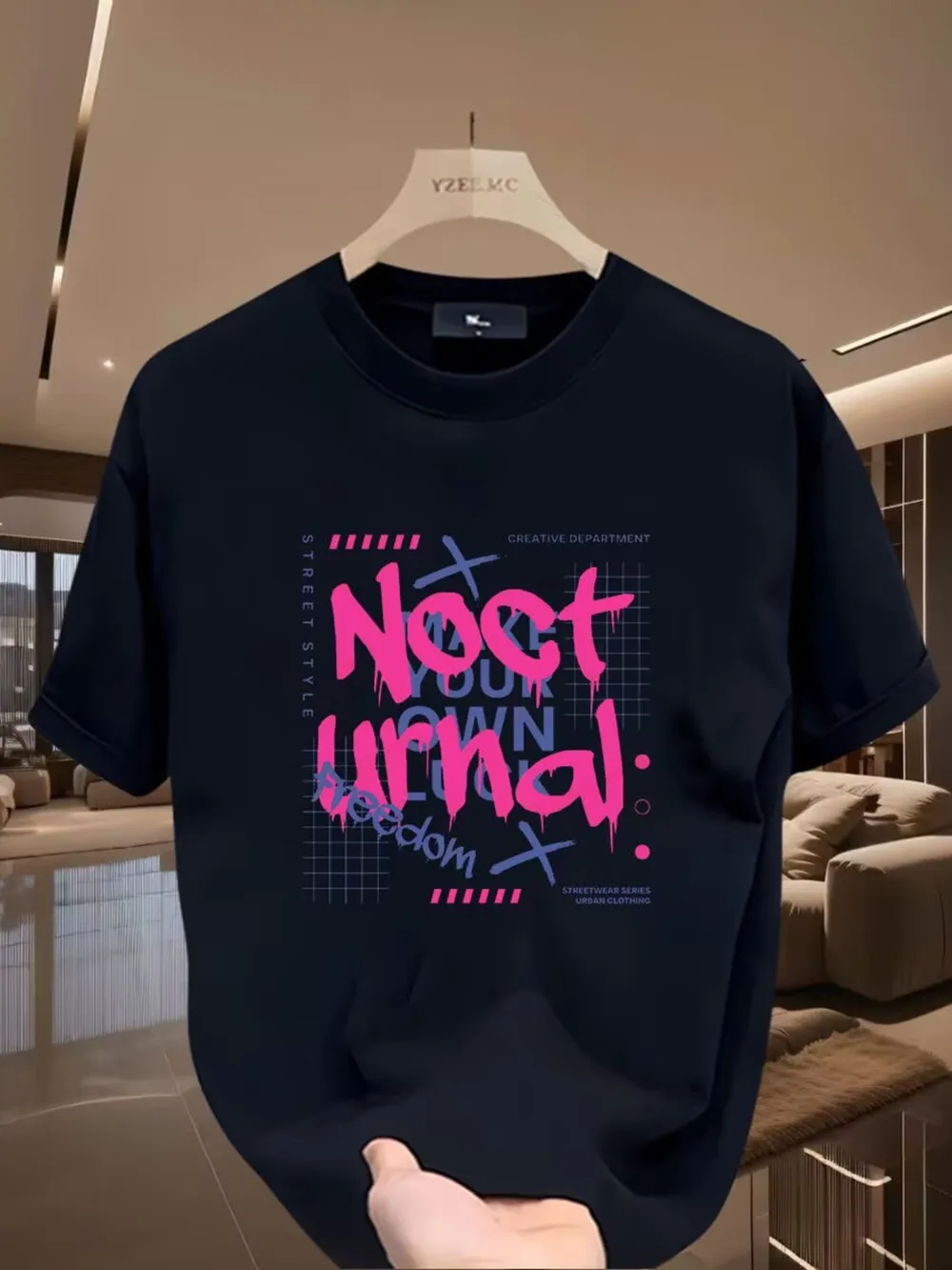 Men's Full Size Graphic Round Neck Short Sleeve T-Shirt Plus Size