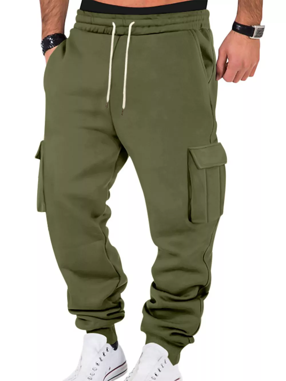 Men's Full Size Casual Joggers with Multi-Pocket Plus Size, image 8