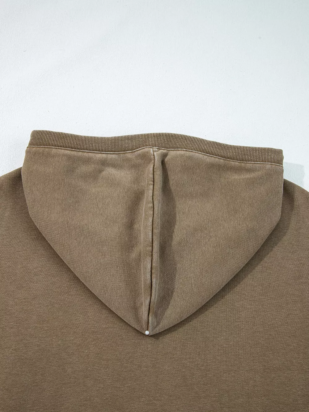 Half Zip Kangaroo Pocket Mineral Wash Baggy Hoodie, image 7
