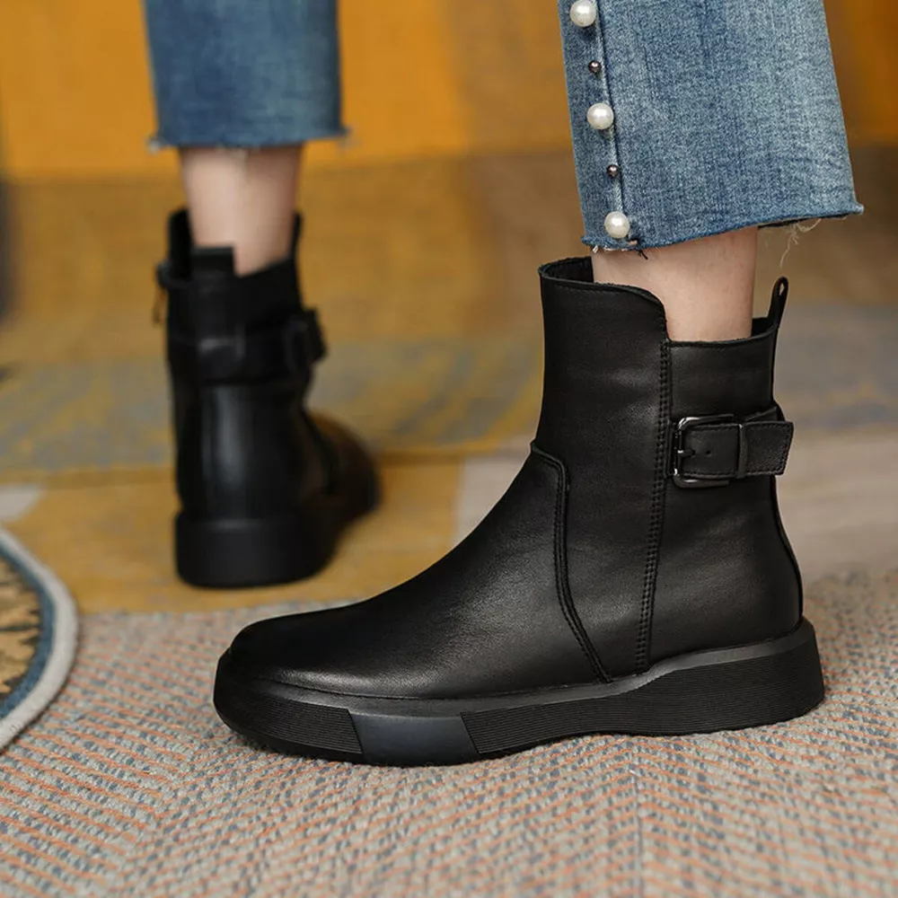 Round Toe Platform Boots, image 4