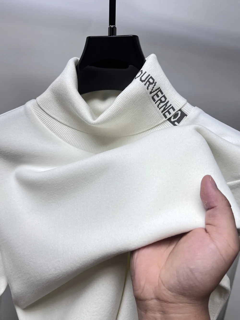 Men's Plus Size Turtleneck Long Sleeve Top, image 5