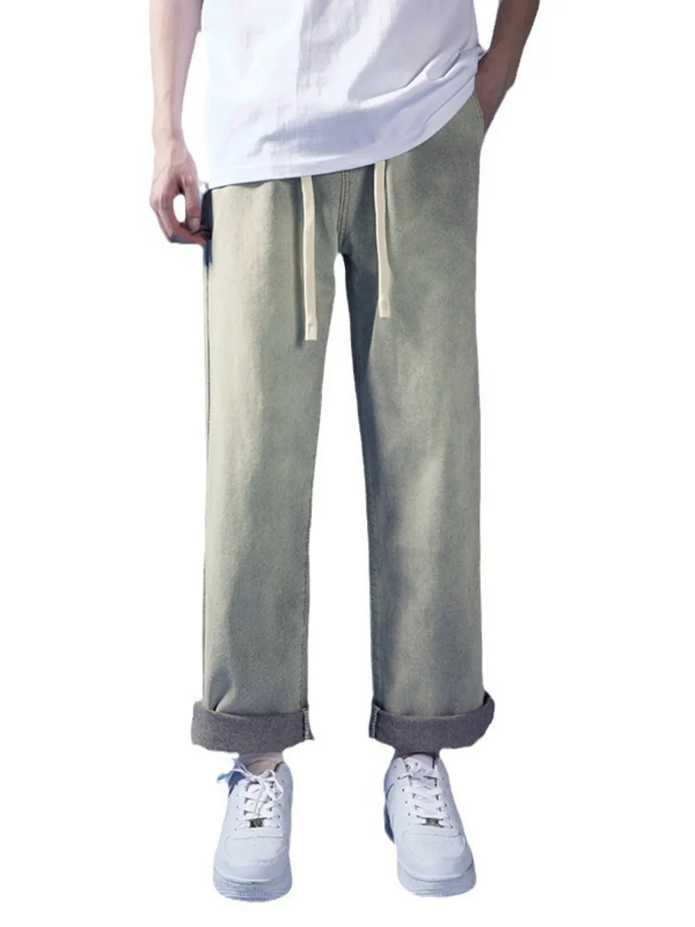 Men's Full Size Drawstring Relaxed Fit Jeans Plus Size, image 11