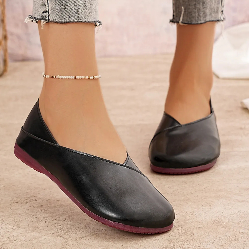 Round Toe Flats Slip-Ons, image 5