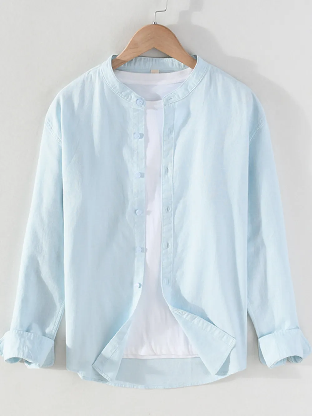 Men's Full Size Button Up Long Sleeve Shirt Plus Size, image 5