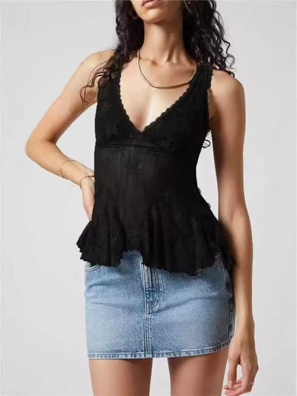 Lace V-Neck Tank