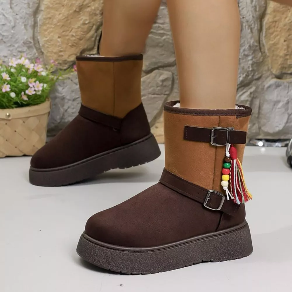 Bohemian Style Ankle Boots with Tassel Decor, image 5
